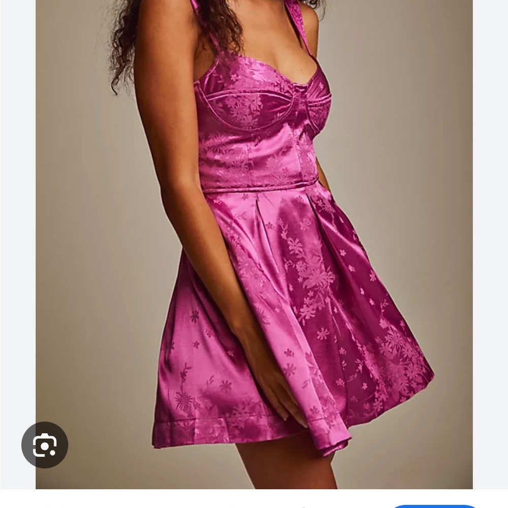 Sabina Musayev Pink Floral Dress Corset